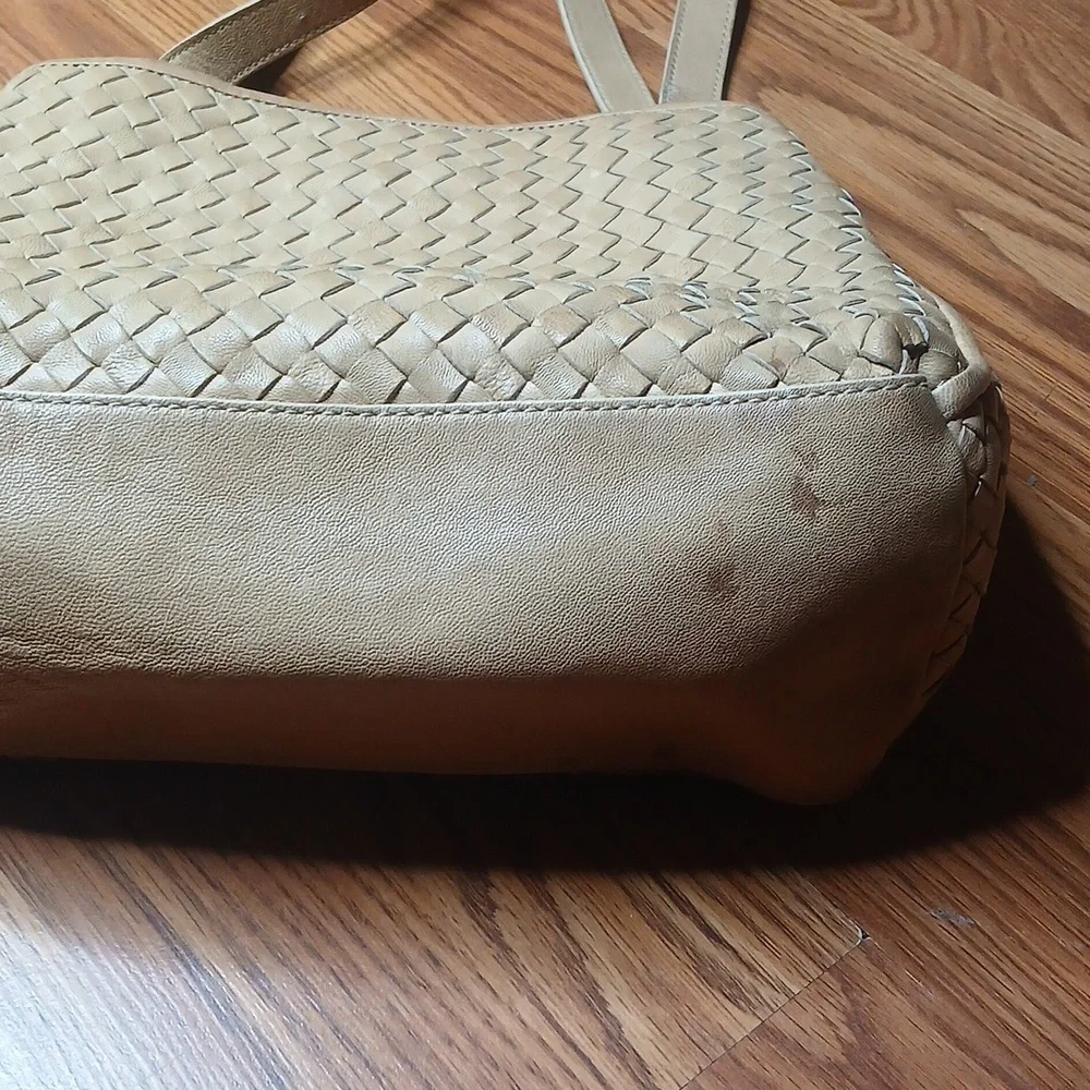 Vintage Cole Haan Tan‎ Woven Tote Bag